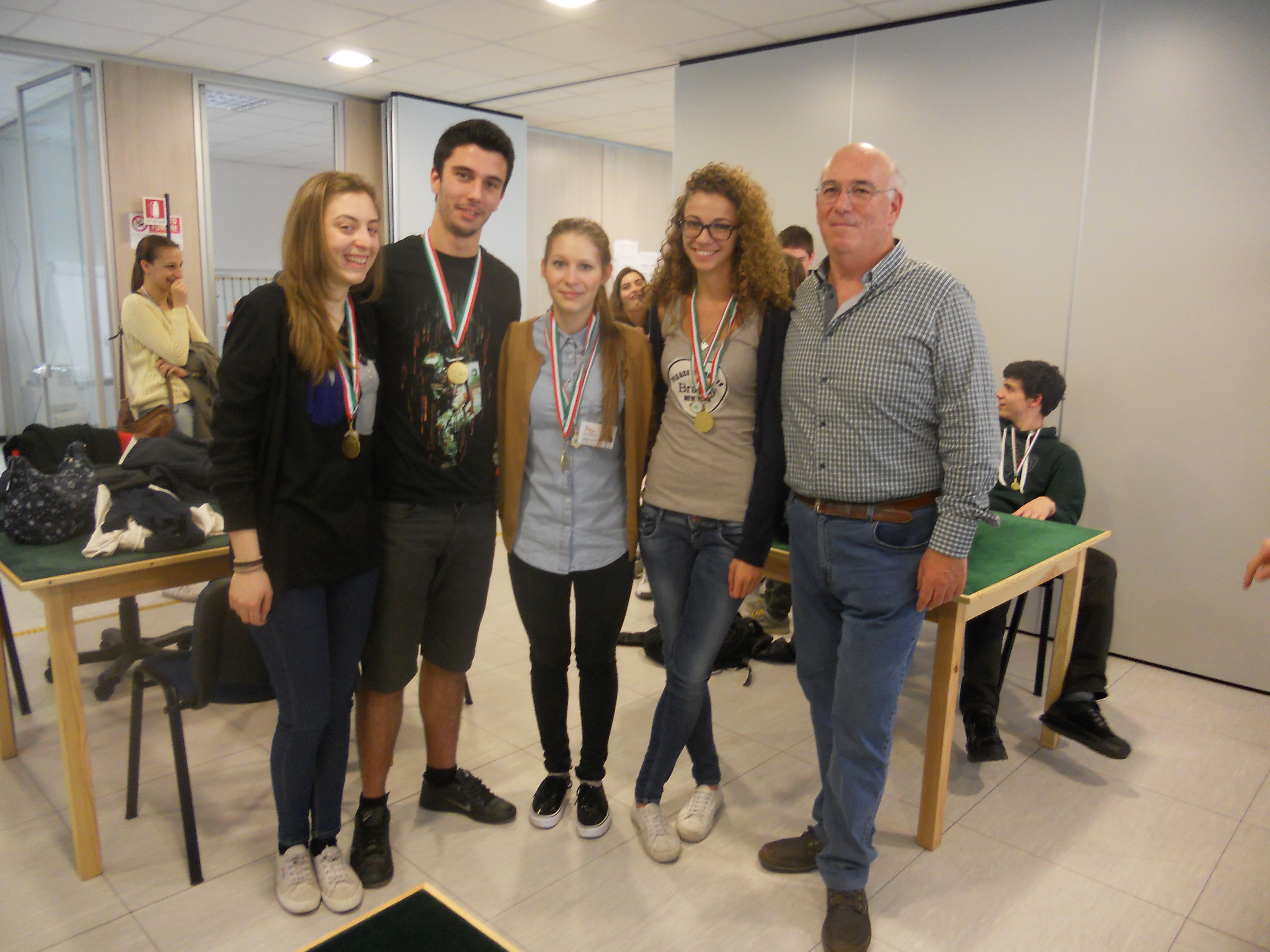 La premiazione dei ragazzi del Bachelet agli studenteschi